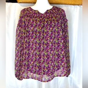 Splendid Floral Purple Girl’s Top Size 14